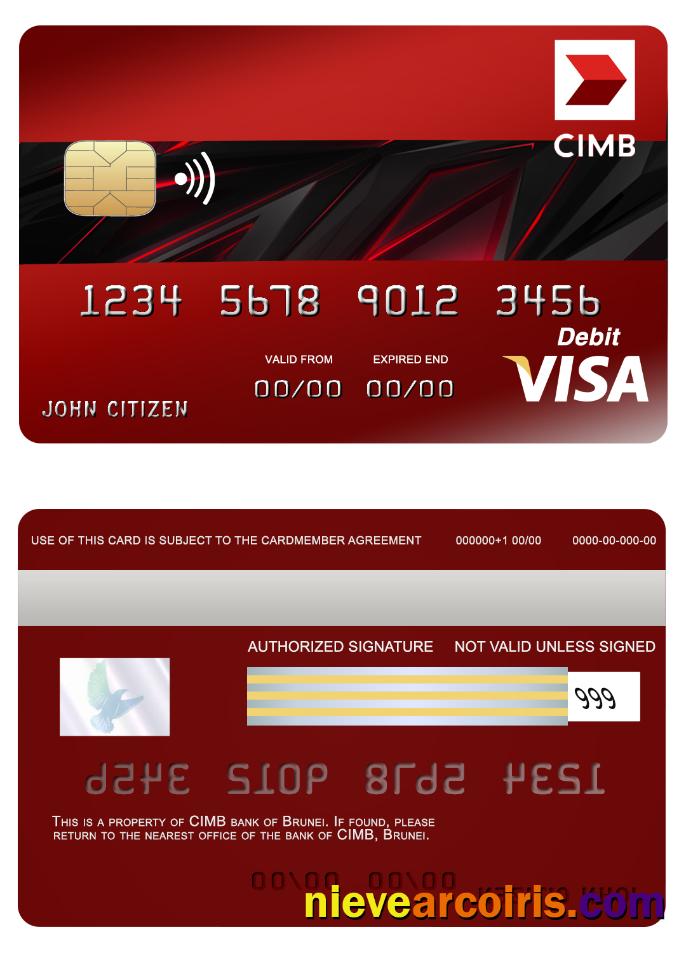 brunei CIMB bank visa card